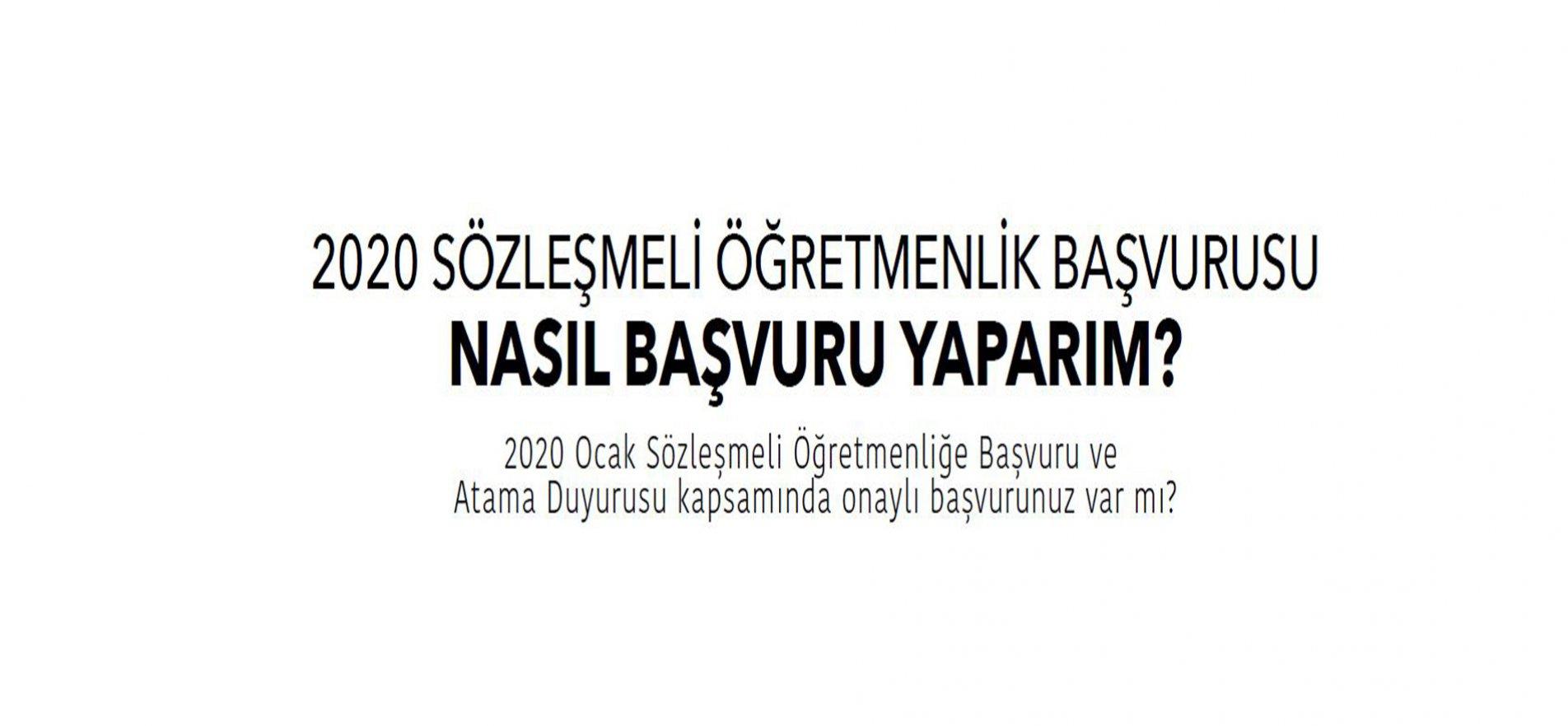 2020 SÖZLEŞMELİ ÖĞRETMENLİK BAŞVURUSU